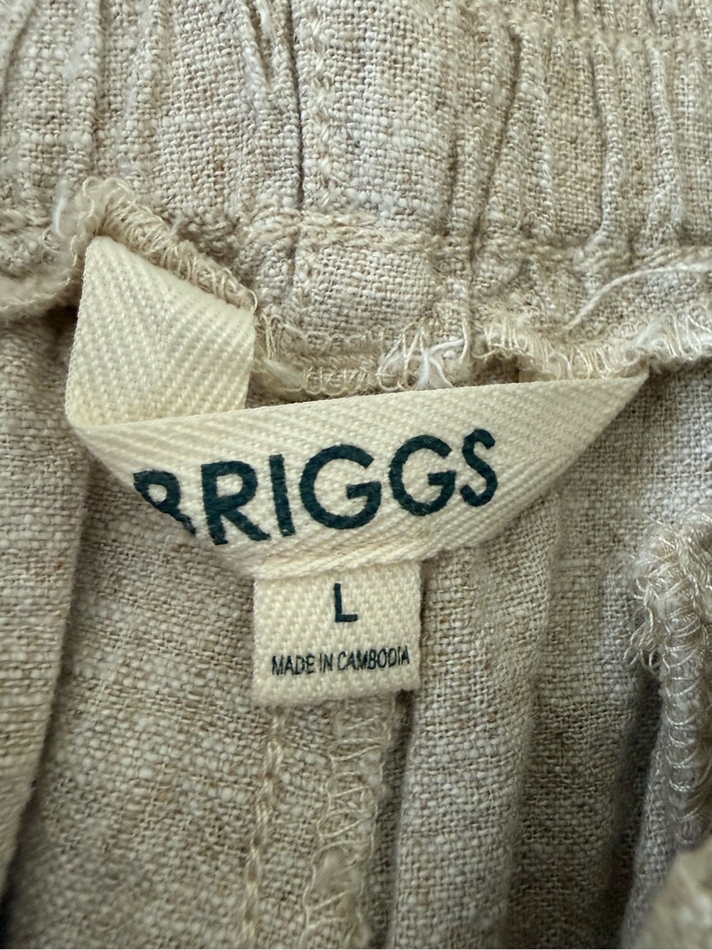 Briggs Oatmeal Linen Boho Wide Leg Pants - Picture 4 of 5